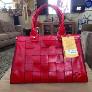 Patricia Nash Woven Leather Zaragoza Satchel